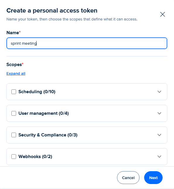 Create Personal Access Token